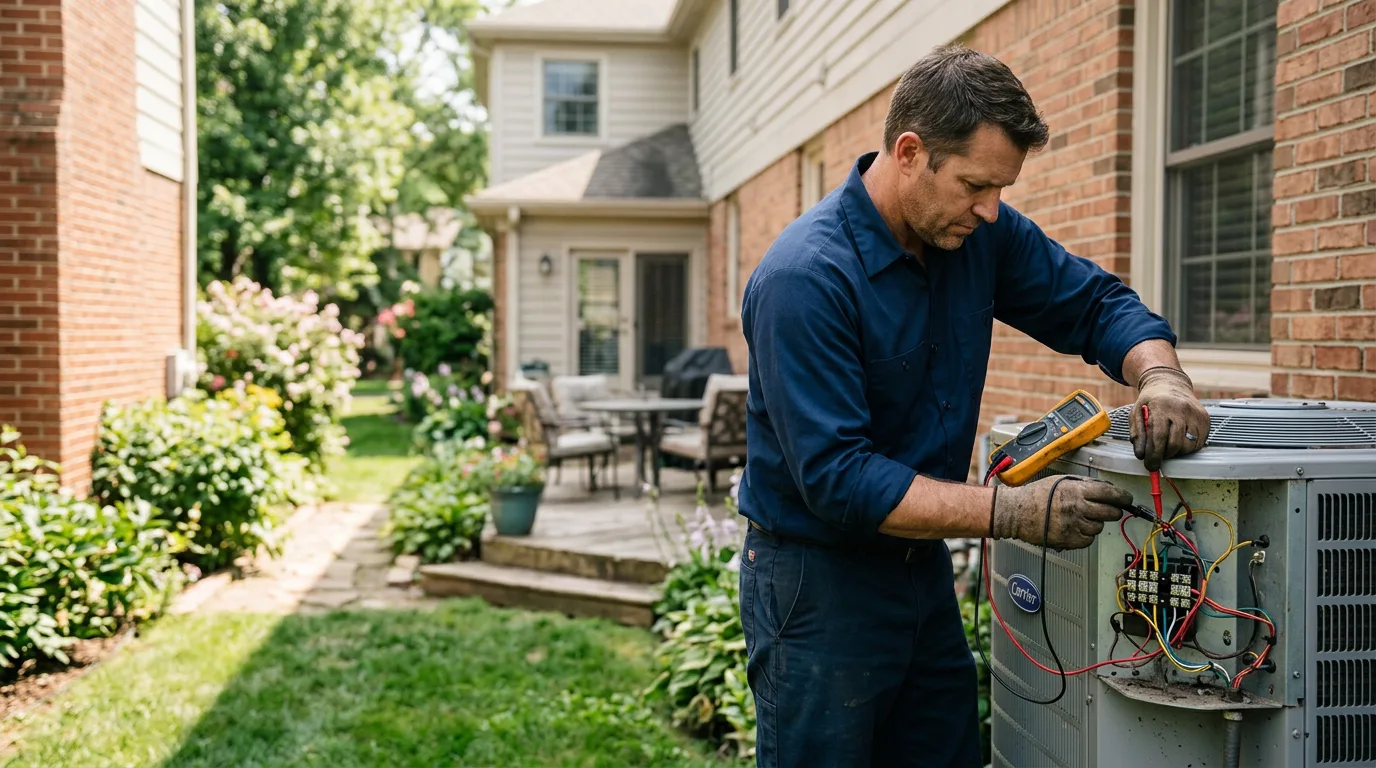 HVAC technician working near New London, NC